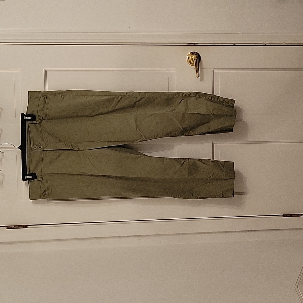 Ann Taylor Loft green khaki crop pans